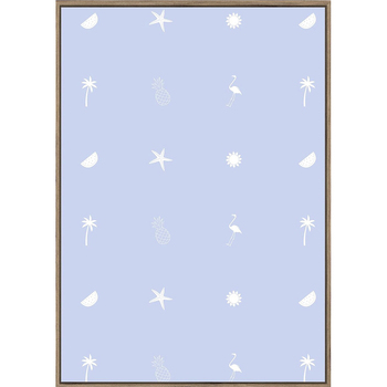 Rayell Framed Kids Artwork Malibu Cornflower Blue 50x70cm