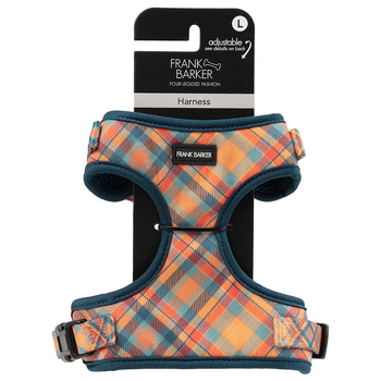 Frank Barker 52-82cm Adjustable Plaid Dog Harness L - Orange