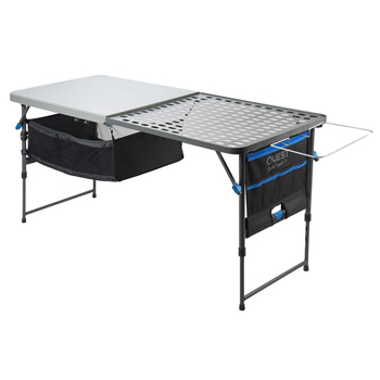 Quest 153cm Foldable Steel Grill Table w/ Organiser/Tissue Holder