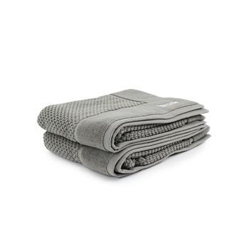 2pc Onkaparinga 60x90cm Avalon Bath Mat 850GSM Warm Silver