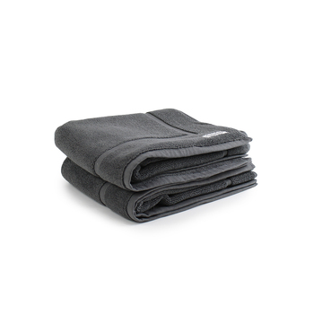 2pc Onkaparinga 60x90cm Flinders Bath Mat 800GSM Charcoal