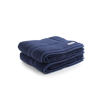 2pc Onkaparinga 60x90cm Flinders Bath Mat 800GSM Denim