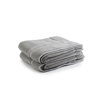 2pc Onkaparinga 60x90cm Flinders Bath Mat 800GSM Grey