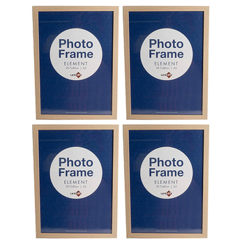 4PK Unigift Element MDF/Glass A3 Picture Frame - Assorted