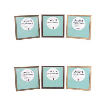 6PK Unigift Aspect 20x20cm MDF/Glass Picture Frame - Assorted