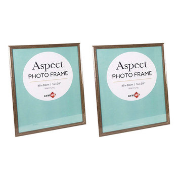 2PK Unigift Aspect 40x50cm MDF/Glass Picture Frame - Assorted