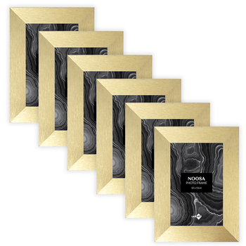 6PK Unigift Noosa 10x15cm MDF/Glass Picture Frame - Gold