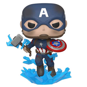 Pop! Avengers End Game Captain America w/Mjolnir Figurine