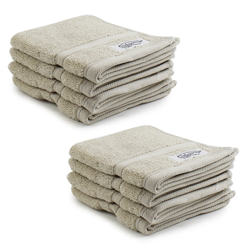 8pc Onkaparinga 30x30cm Flinders Face Washer 600GSM Linen