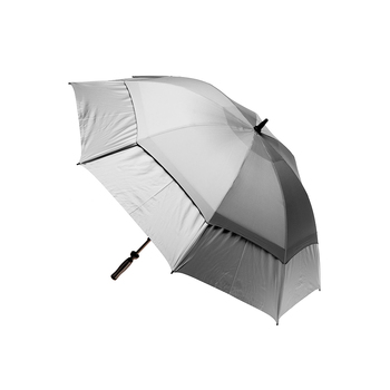 Clifton Golf Reinforced Hurricane 133cm Windproof Umbrella - Silver/Silver