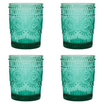 4PK LVD Glass Tumbler 10cm Water/Juice Glassware Drinking Cup - Emerald