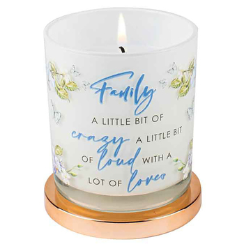 Family Candle Vanilla 45hr Burn Time 9 x 8cm Keepsake Gift Set