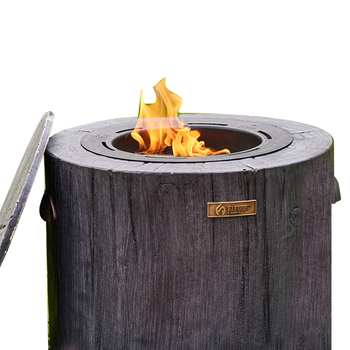 Eco Fuego Charcoal Coloured Wax Candle Fire Pit Set