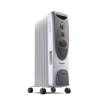 Goldair 7 Fin Oil Column Heater w/ Timer/Fan 1900W White