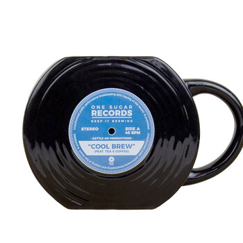 Gift Republic 17cm Vinyl Record Coffee Mug Cup w/ Handle - Black