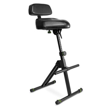 Gravity FMSEAT1BR Adjustable 97cm Stool w/ Foot & Backrest - Black