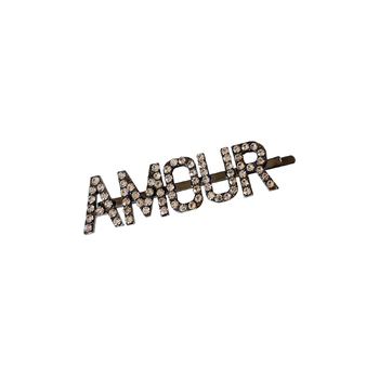 Culturesse 7.5cm Amour Rhinestone Hair Clip - Silver