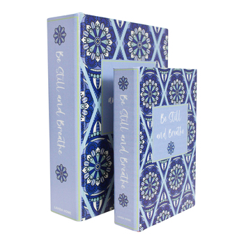 LVD 2pc Decorative MDF 24/18cm Book Box Set - Still And Breathe