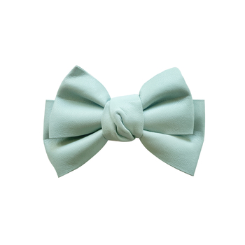 Culturesse Charlotte 1.4cm Bow Tie Hair Clip - Light Turquoise