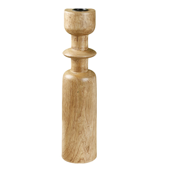 Maine & Crawford Andi 30cm Wooden Taper Candle Holder - Natural