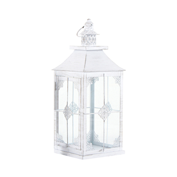 Maine & Crawford Badalh 41x16cm Lantern Candle Holder Large - White