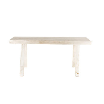 Maine & Crawford Sena 110x50cm Wood Console Bench - Whitewash