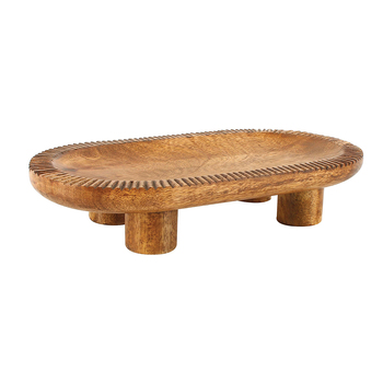 Maine & Crawford Isole 33x16cm Mango Wood Tray w/ Legs - Natural