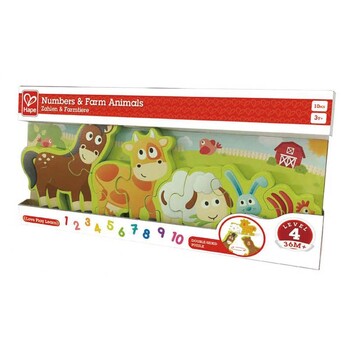 Hape Numbers & Farm Animals Kids/Toddler Activity Toy 3+