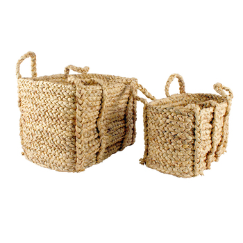 2pc Maine & Crawford Carlina 45/55cm Woven Storage Basket - Natural