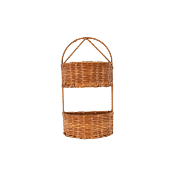 Maine & Crawford Calib 2-Tier 48cm Woven Basket - Natural