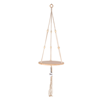 Maine & Crawford Drake Macrame 36cm Hanging Display Shelf - Natural