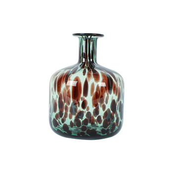 Maine & Crawford Arlo 22x16cm Leopard Print Flower Vase - Emerald