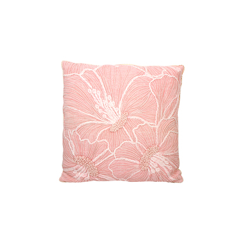 Maine & Crawford Caoimhe 46x46cm Floral Cotton Cushion - Pink