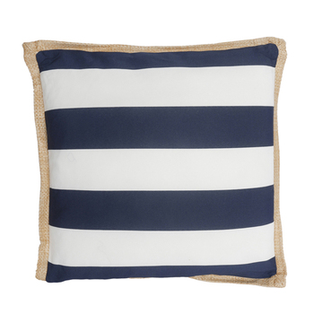 Maine & Crawford Aspen 45cm Outdoor Cushion Square - Navy Stripe