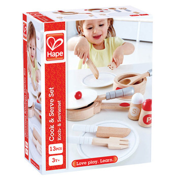 Hape Cook & Serve Set Pretend Play Kids Activity Toy 3+