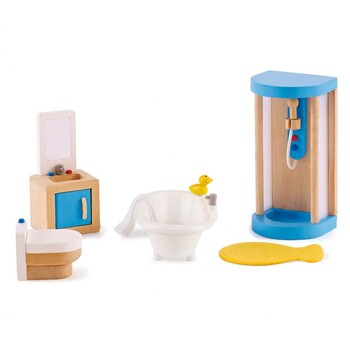 Hape Family Bathroom Dollhouse Kids Wooden Toy Furniture 3+