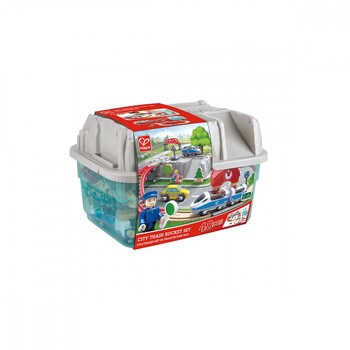 Hape City Train Bucket Set Kids/Toddler Activity Toy 3+