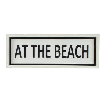 Maine & Crawford Hume Wood 45x17cm At The Beach Sign