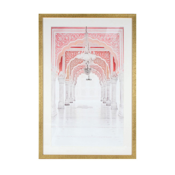 Maine & Crawford Brielle 90x60cm Vestibule Art w/ Glass Gold PS Frame