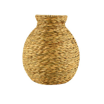 Maine & Crawford Harlow 32x29cm Woven Vase Flower/Plant Holder - Natural