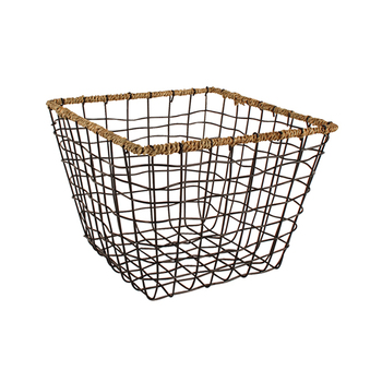 Maine & Crawford Brantly 28cm Metal Storage Basket - Black