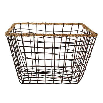 Maine & Crawford Brantly 40cm Metal Storage Basket - Black