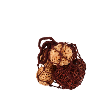 Maine & Crawford 38cm Jute Rope Mixed Coco Balls Decor - Light Grey