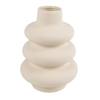 Maine & Crawford Azina 19cm Textured Ceramic Vase - Cream