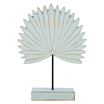 Maine & Crawford Hatcher 30cm MDF Standing Palm Decor - White