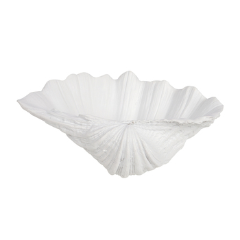 Maine & Crawford Onyx 25cm Resin Clam Shell - White