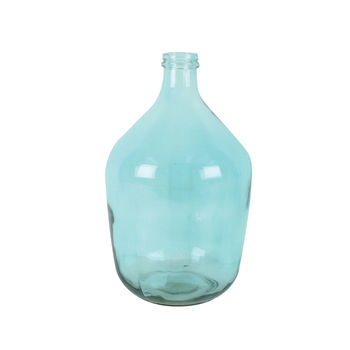 Maine & Crawford Burch Bottle Neck 38x23cm Glass Vase - Aqua Blue