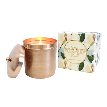 LVD Iron/Wax 12cm Scented Tealight Candle Spun Copper White Orchid 