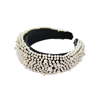 Culturesse Full Potential Luxury 16.5cm Headband - Noir/Pearl