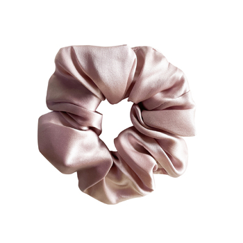 Culturesse Laurie 10cm Mulberry Silk Scrunchie - Plum